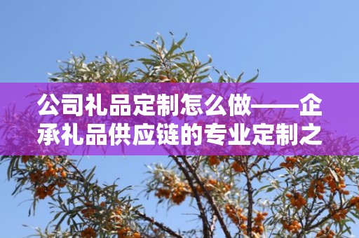 公司礼品定制怎么做——企承礼品供应链的专业定制之道